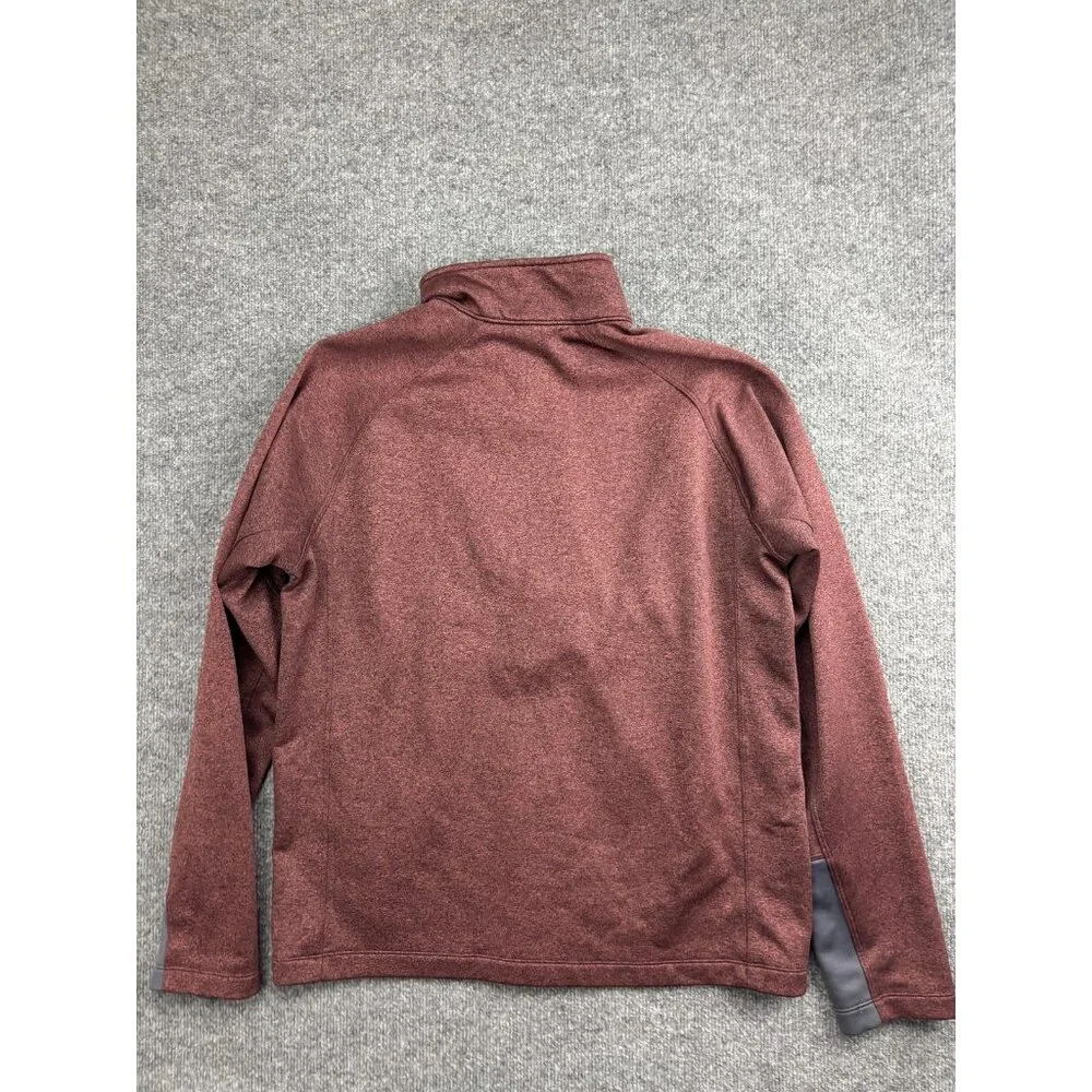 The‎ North Face Pullover Mens Large Red 1/4 Zip Long Sleeve Fleece Hiking Top